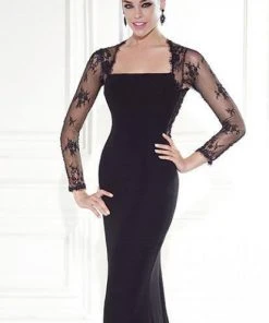 Tarik Ediz - Lace Sleeved Gown 92543