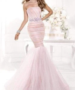 Tarik Ediz - Mte92378 Strapless Ruched Trumpet Gown