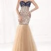 Tarik Ediz - MTE92390 Illusion Sweetheart Open Back Trumpet Gown Formal Gowns