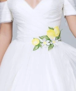 Tarik Ediz - Off Shoulder Cocktail Dress 50075