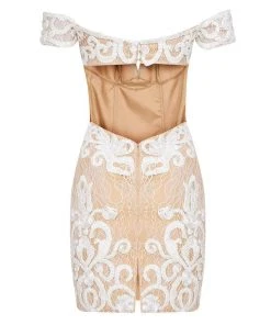 Cocktail Dresses Tarik Ediz - Off Shoulder Short Dress 90455