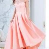 Tarik Ediz Off The Shoulder A-line Dress 50063 - 1 Pc Peach Nectar In Size 2 Available Formal Gowns 1 Tarik Ediz Off The Shoulder A-line Dress 50063 - 1 Pc Peach Nectar In Size 2 Available Formal Gowns
