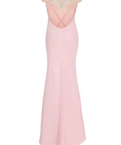 Tarik Ediz - Pearl Accented Trumpet Dress 50098 Formal Gowns 18 Tarik Ediz - Pearl Accented Trumpet Dress 50098 Formal Gowns