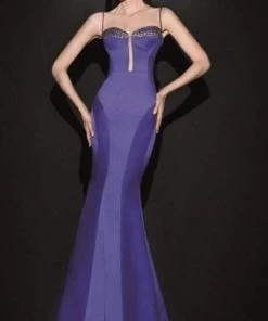 Tarik Ediz - Sculpted Seamed Gown 92488