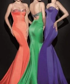 Tarik Ediz - Sculpted Seamed Gown 92488