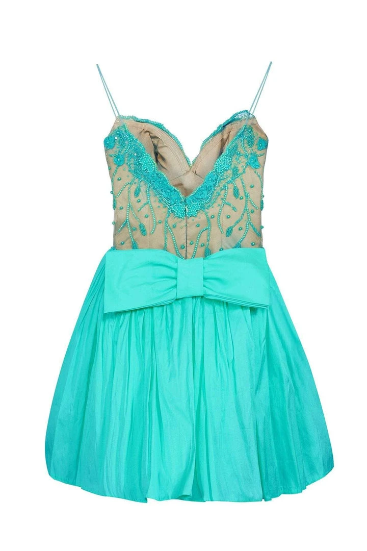 Cocktail Dresses Tarik Ediz - Sleeveless Sweetheart Bow Accented Short Dress 90378 10 Cocktail Dresses Tarik Ediz - Sleeveless Sweetheart Bow Accented Short Dress 90378