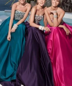 Tarik Ediz - Strapless Lace Gown 92657 8 Tarik Ediz - Strapless Lace Gown 92657