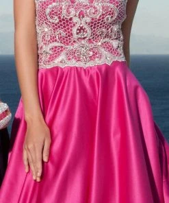 Tarik Ediz - Strapless Lace Gown 92657