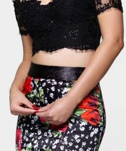 Formal Gowns Tarik Ediz - Two Piece Floral Dress 50029