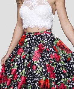 Tarik Ediz - Two-Piece Floral Gown 50038