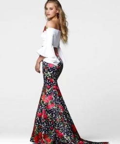 Tarik Ediz - Two-Piece Mermaid Gown 50040