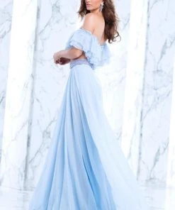 Tarik Ediz - Two Piece Off The Shoulder A-line Dress 50101