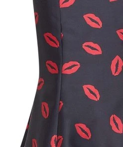 Formal Gowns Tarik Ediz - Two-Piece Print Off-The-Shoulder Neck Dress 50112