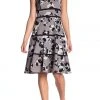 Taylor - 1169M Floral Print V Neck Sleeveless Crepe Dress Cocktail Dresses