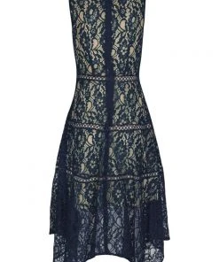 Cocktail Dresses Taylor - 1219M Sleeveless Floral Lace Handkerchief Hem Dress 10 Cocktail Dresses Taylor - 1219M Sleeveless Floral Lace Handkerchief Hem Dress
