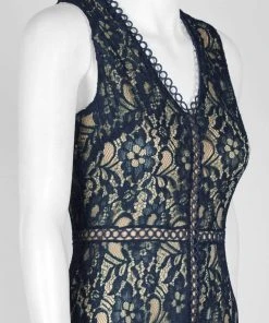 Cocktail Dresses Taylor - 1219M Sleeveless Floral Lace Handkerchief Hem Dress 11 Cocktail Dresses Taylor - 1219M Sleeveless Floral Lace Handkerchief Hem Dress