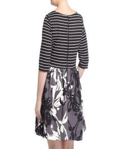 Taylor - 5730P Floral Scuba A-Line Dress Cocktail Dresses