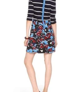 Cocktail Dresses Taylor - 5961M Quarter Sleeve Stripe Dress