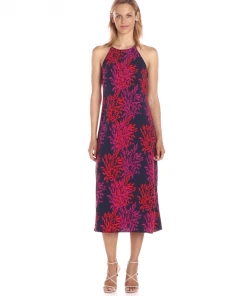 Cocktail Dresses Taylor - 8949M Fern Print Jersey Dress