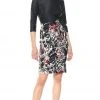 Taylor - 9344M Floral Print Bateau Scuba Sheath Dress Cocktail Dresses 2 Taylor - 9344M Floral Print Bateau Scuba Sheath Dress Cocktail Dresses