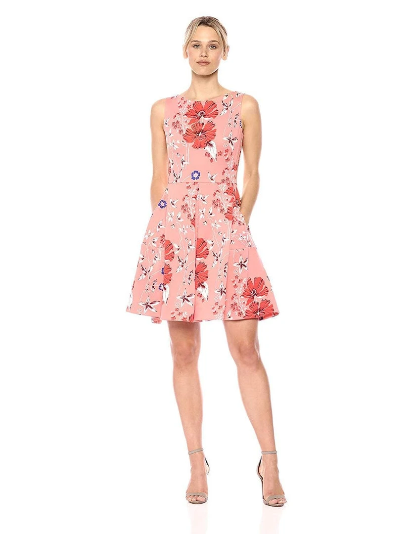 Taylor - 9757MJ Floral Print Short A-Line Dress Cocktail Dresses 3 Taylor - 9757MJ Floral Print Short A-Line Dress Cocktail Dresses