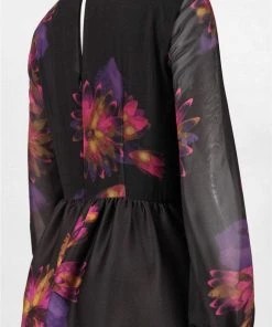 Taylor - Floral Jewel Neck Dress 5910M 5 Taylor - Floral Jewel Neck Dress 5910M