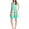 Taylor - Pleated Chevron Jacquard Dress 5445M