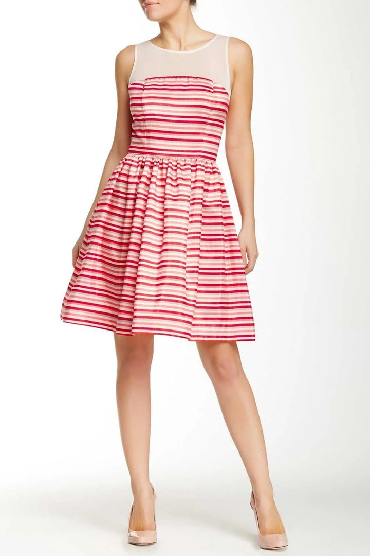Taylor - Stripe Illusion Dress 5450M 3 Taylor - Stripe Illusion Dress 5450M