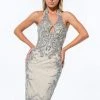 Terani Couture - 151C0214A Sequined High Halter Cocktail Dress