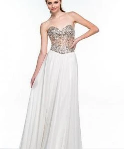 Terani Couture - 151P0036A Sequin Embellished Sweetheart Gown Formal Gowns