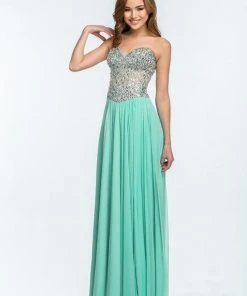 Terani Couture - 151P0036A Sequin Embellished Sweetheart Gown Formal Gowns