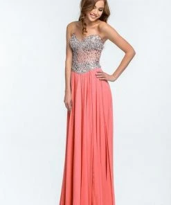 Terani Couture - 151P0036A Sequin Embellished Sweetheart Gown Formal Gowns