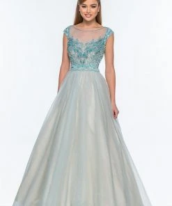 Formal Gowns Terani Couture - 151P0100A Illusion Embellished Ball Gown