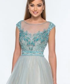 Formal Gowns Terani Couture - 151P0100A Illusion Embellished Ball Gown