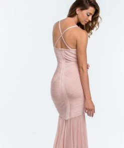 Terani Couture - 151P0145A Pearl Embellished Bandage Gown