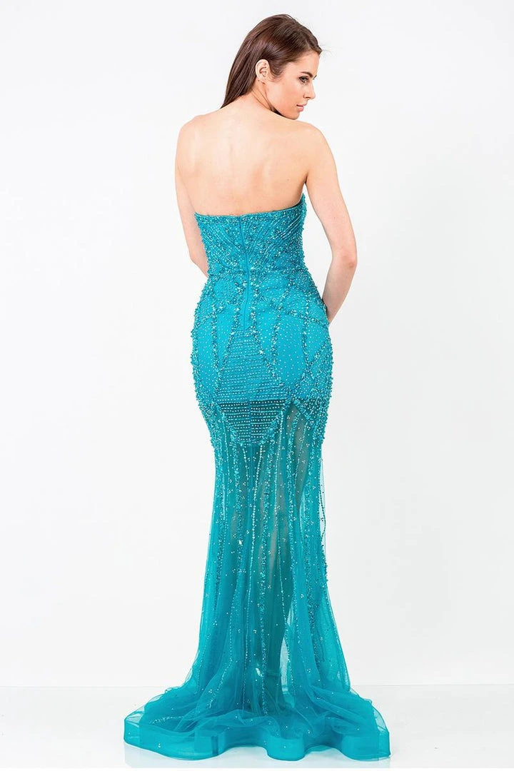 Terani Couture - 1522E0463A Strapless Sweetheart Sheath Dress Formal Gowns 4 Terani Couture - 1522E0463A Strapless Sweetheart Sheath Dress Formal Gowns