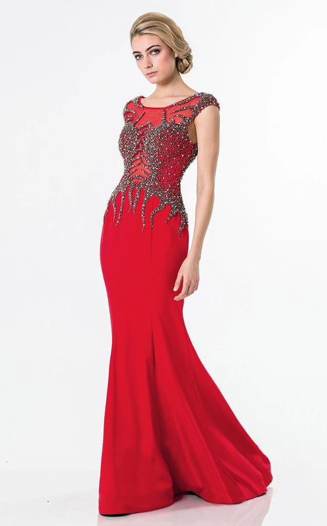 Formal Gowns Terani Couture - 1522E0466A Shimmering Stone Embellished Trumpet Gown 3 Formal Gowns Terani Couture - 1522E0466A Shimmering Stone Embellished Trumpet Gown