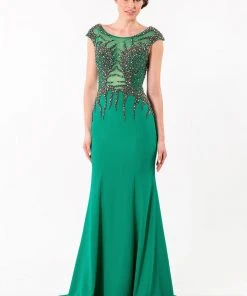 Formal Gowns Terani Couture - 1522E0466A Shimmering Stone Embellished Trumpet Gown 8 Formal Gowns Terani Couture - 1522E0466A Shimmering Stone Embellished Trumpet Gown