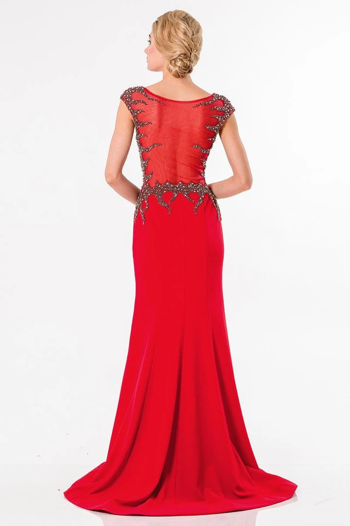 Formal Gowns Terani Couture - 1522E0466A Shimmering Stone Embellished Trumpet Gown 4 Formal Gowns Terani Couture - 1522E0466A Shimmering Stone Embellished Trumpet Gown
