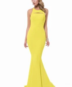 Terani Couture - 1522E0481A Sleeveless Halter Neck Sheath Dress 8 Terani Couture - 1522E0481A Sleeveless Halter Neck Sheath Dress