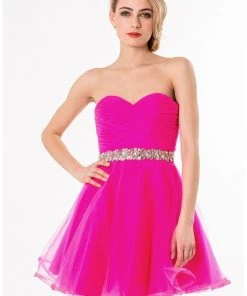 Terani Couture - 1522H0133A Charming Strapless A Line Cocktail Dress