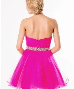 Terani Couture - 1522H0133A Charming Strapless A Line Cocktail Dress