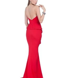 Terani Couture - 1611E0188A Strapless Sweetheart Peplum Gown Formal Gowns