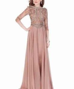 Terani Couture - 1623M1861 Beaded Illusion Evening Gown Formal Gowns