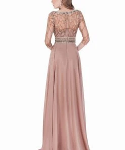 Terani Couture - 1623M1861 Beaded Illusion Evening Gown Formal Gowns