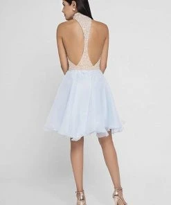 Cocktail Dresses Terani Couture - 1711P2237 Beaded High Neck Cocktail Dress