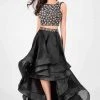 Terani Couture - 1711P2692 Two Piece Embellished High Low Dress