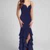 Terani Couture 1712P2445 Classy Sleeveless Sweetheart Fit And Flare Ruffled Dress