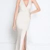 Terani Couture - 1811E6103 Surplice Bodice Sheath Gown