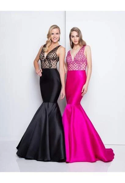 Terani Couture - 1811P5229 Beaded Plunging V-Neck Mermaid Gown Formal Gowns 3 Terani Couture - 1811P5229 Beaded Plunging V-Neck Mermaid Gown Formal Gowns
